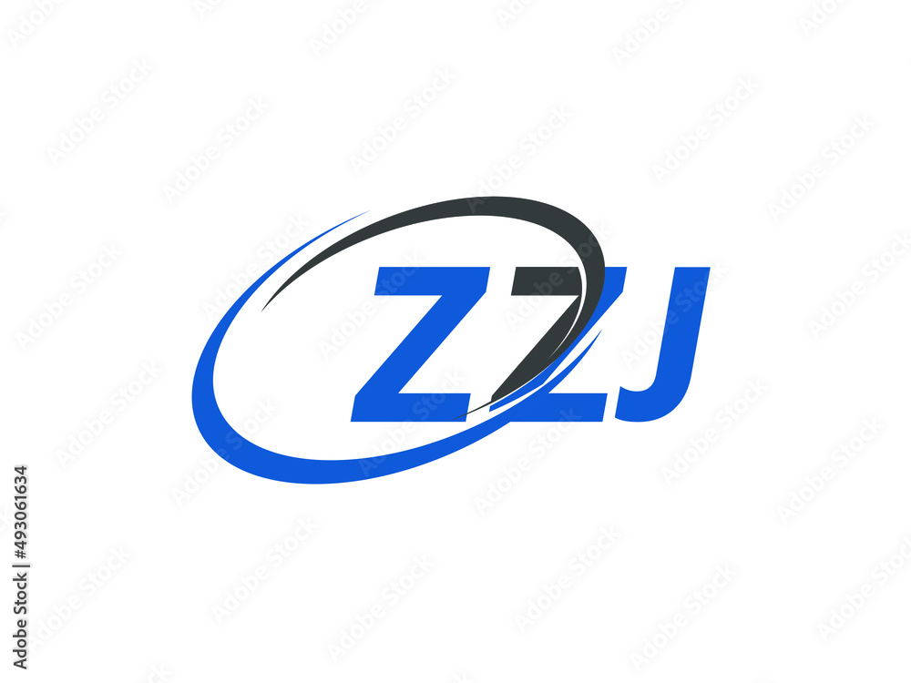 ZZJ letter creative modern elegant swoosh logo design ZZJ letter creative modern elegant swoosh logo design