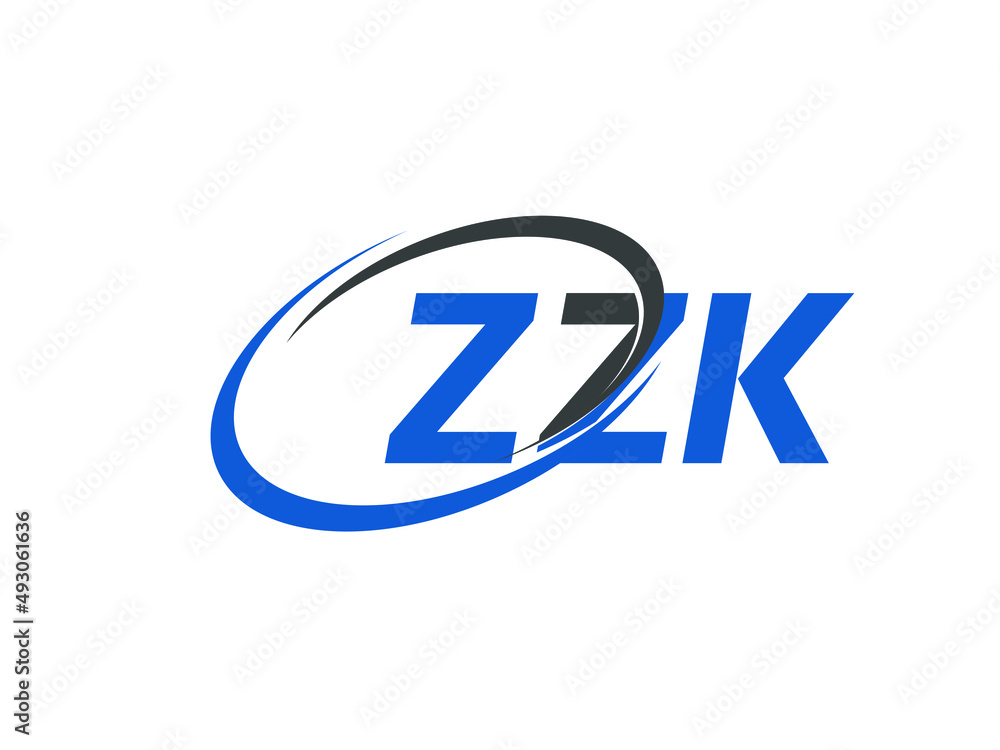 ZZK letter creative modern elegant swoosh logo design ZZK letter creative modern elegant swoosh logo design