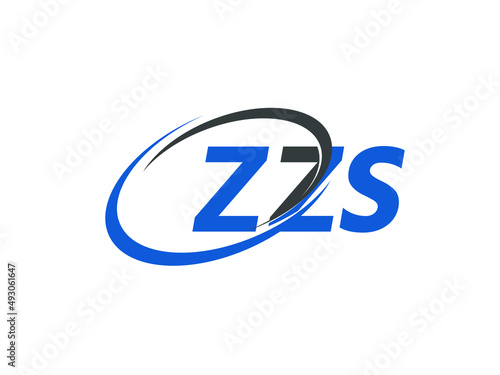 ZZS letter creative modern elegant swoosh logo design