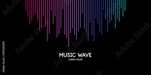 Vector illustration of music wave in the form of the equalizer