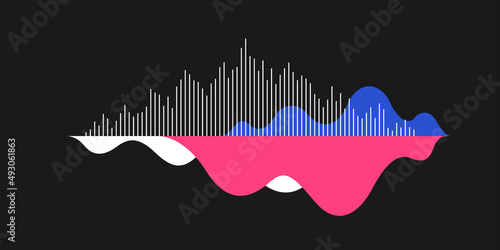 Vector illustration of music wave in the form of the equalizer