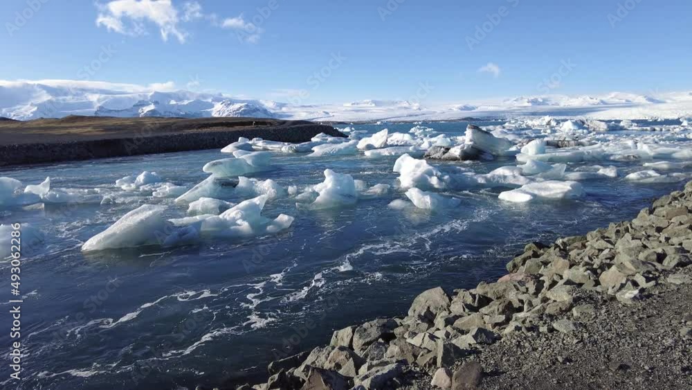 Glacial river at the Jokulsarlon Glacier Lagoon in Iceland with blue-green icebergs
Iceland in spring or autumn season. Vatnajokull National Park, Europe. Landscape photography. Glacial river at the Jokulsarlon Glacier Lagoon in Iceland with blue-green icebergs
Iceland in spring or autumn season. Vatnajokull National Park, Europe. Landscape photography.