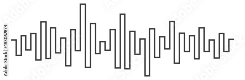 Audio signal digital equalizer. Sound wave icon