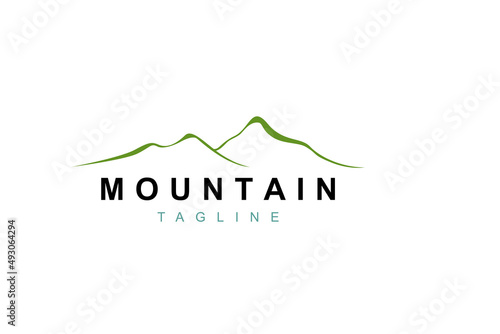 mountain hunt climbing logo design adventure hiking