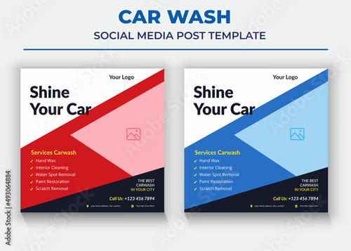 Car Wash Social Media Templates, Car sale Social Media
