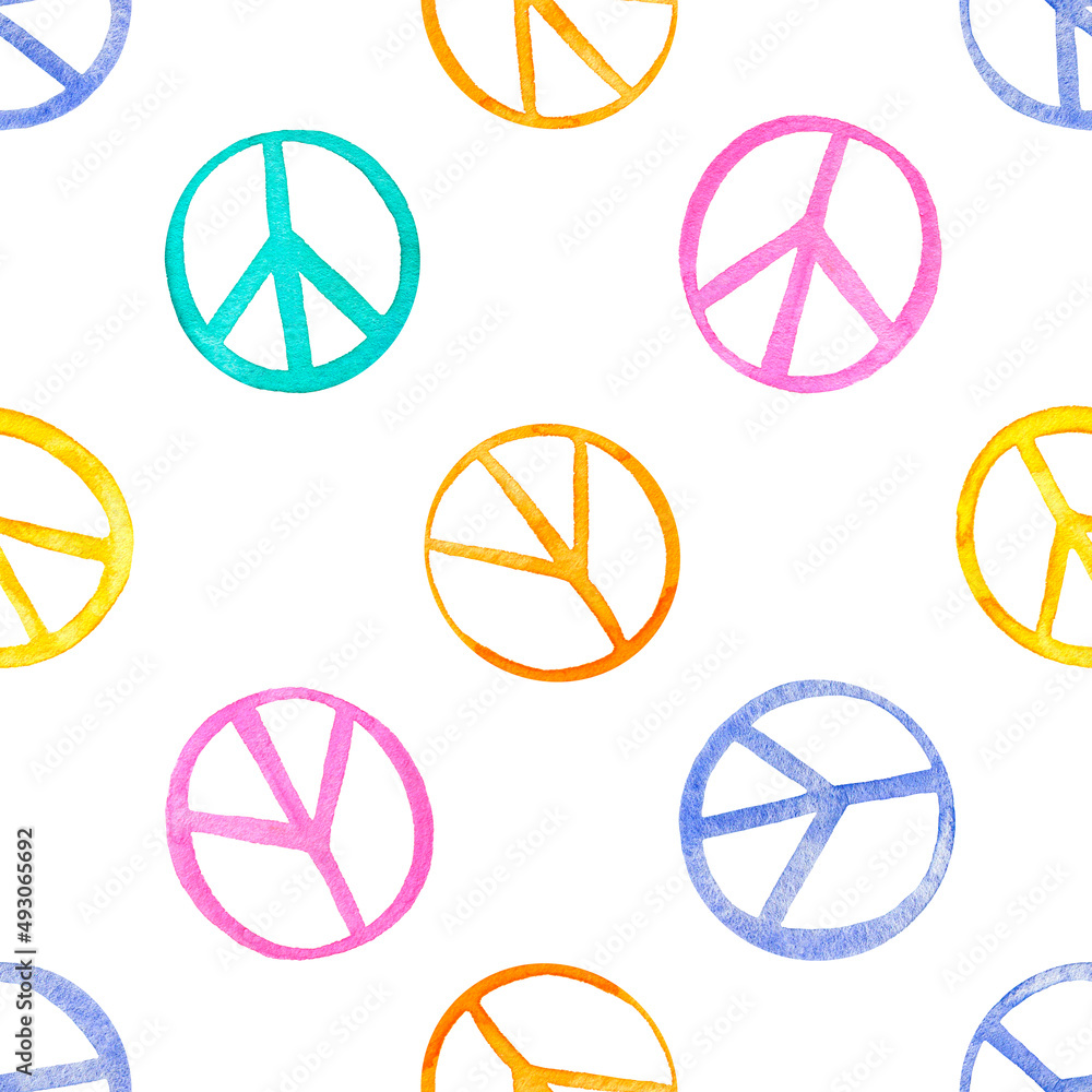 Watercolor rainbows, seamless pattern. Colourful abstract print. LGBT pride. Peace. Watercolor rainbows, seamless pattern. Colourful abstract print. LGBT pride. Peace.
