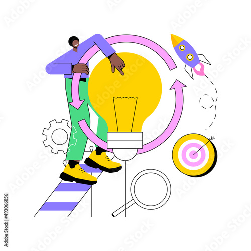 Project life cycle abstract concept vector illustration. Successful project management, stages of project completion, task assignment, business case, resource requirements abstract metaphor.