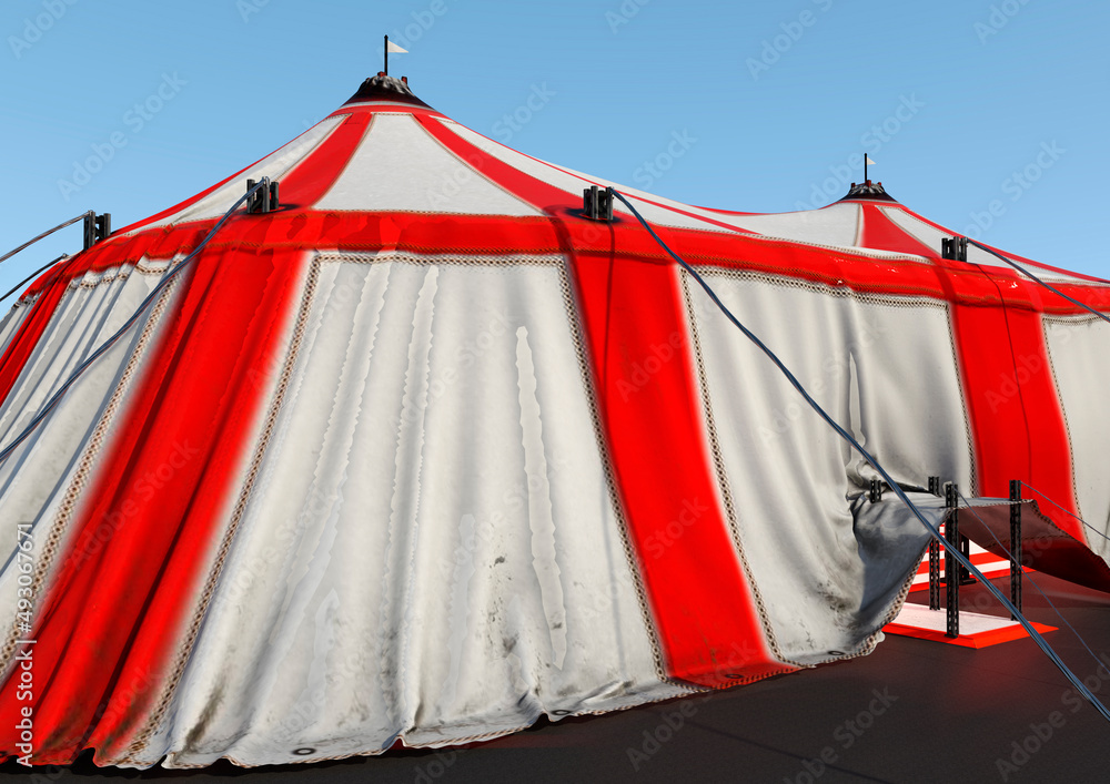 3D Rendering Circus Tent 3D Rendering Circus Tent