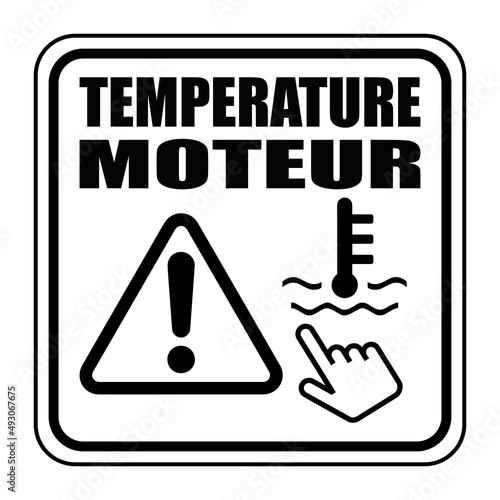 Logo température moteur.