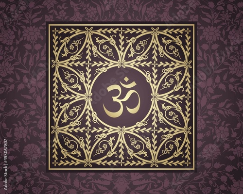 aum syllable , paisley design ,Hinduism , India	
