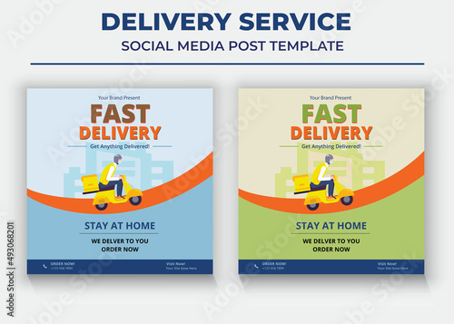 Delivery Service social media post and flyer
