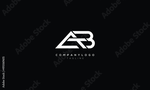 AB BA Abstract initial monogram letter alphabet logo design