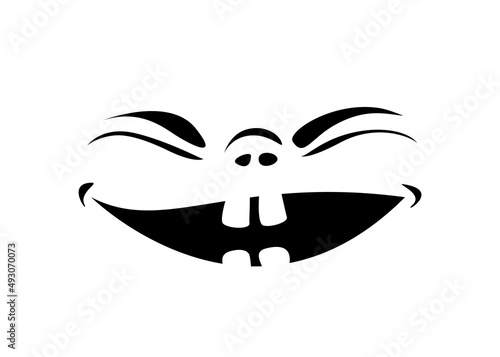 laughing face on a white background