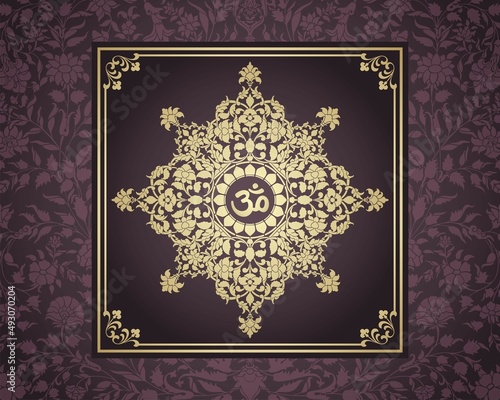 aum syllable , paisley design ,Hinduism , India	
