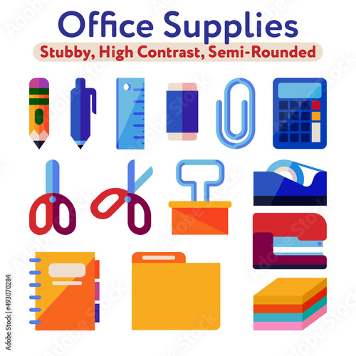 Fotografie Supplies for School, Office, and Work Stubby, Cute, Chibi, Stout, Rounded, Clip