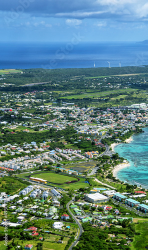 Aerial view of the south coast near Saint-Francois, Grande-Terre, Guadeloupe, Lesser Antilles, Caribbean. © Iryna Shpulak