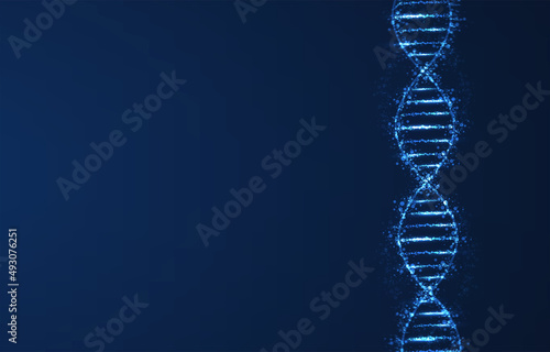 DNA. Medical science, genetic biotechnology, chemistry biology. Innovation technology concept and nano technology background