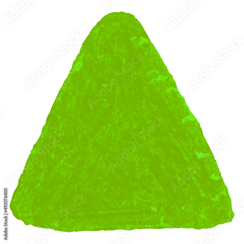 Crayon scribble textured triangle shape photo