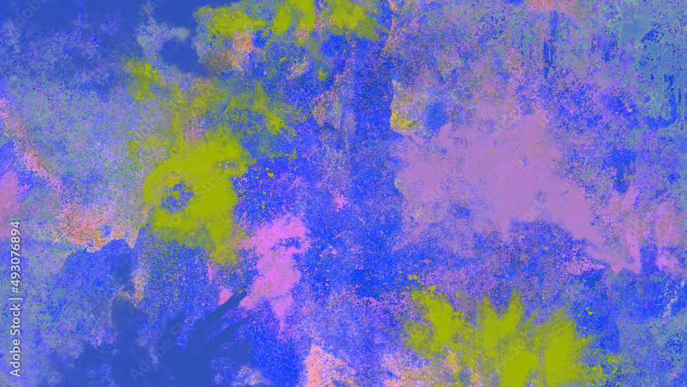 Grungy stained texture, dirty colorful abstract digital art.
