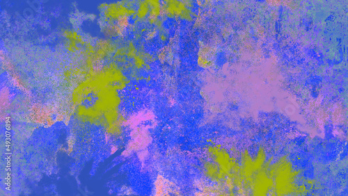 Grungy stained texture  dirty colorful abstract digital art.