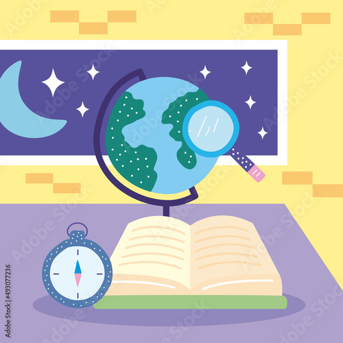 geography school subject icons