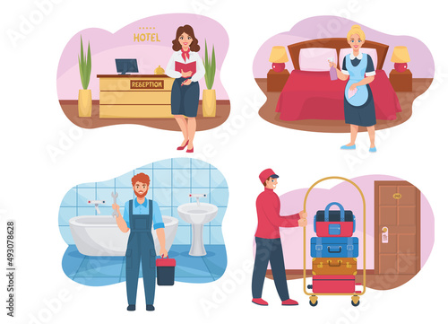 Hotel Staff Compositions Set