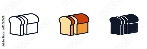 bread icon symbol template for graphic and web design collection logo vector illustration