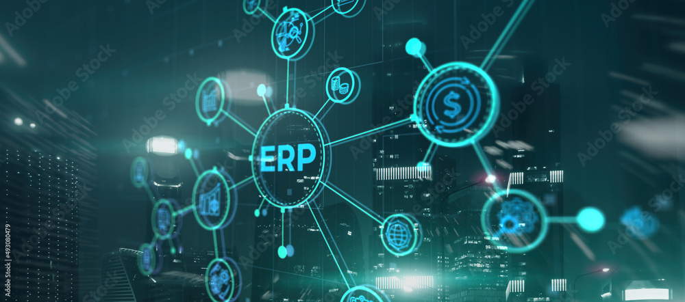 Enterprise Resource Planning ERP Management Business Technology Concept
