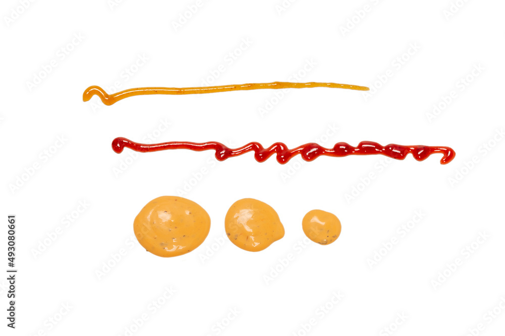 Orange apricot jam splashes isolated on white background. Top view. Orange apricot jam splashes isolated on white background. Top view.