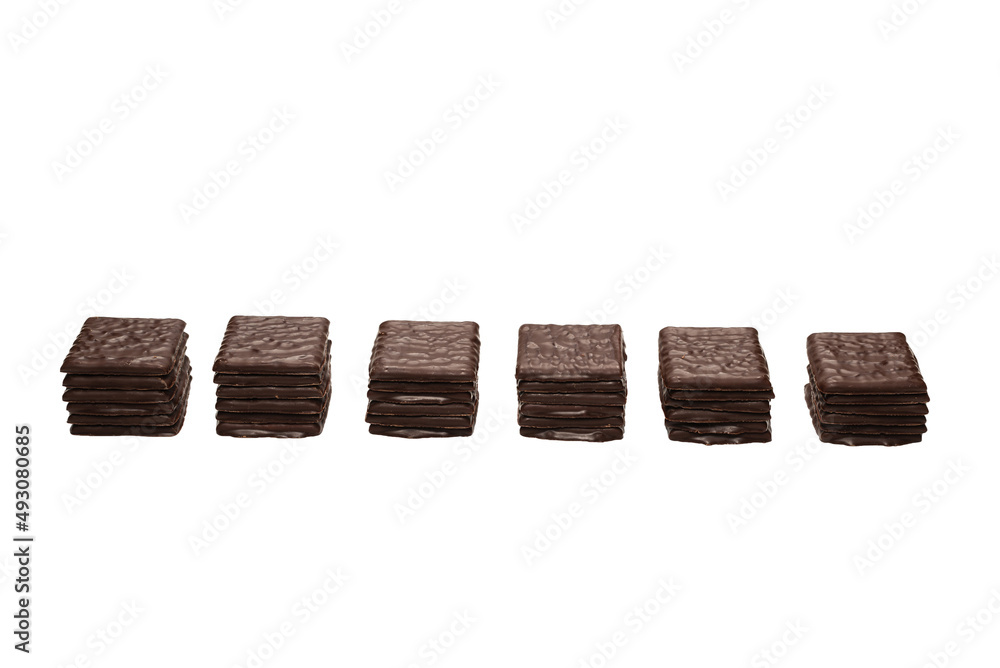 Dark chocolate candies isolated on white background. Dark chocolate candies isolated on white background.