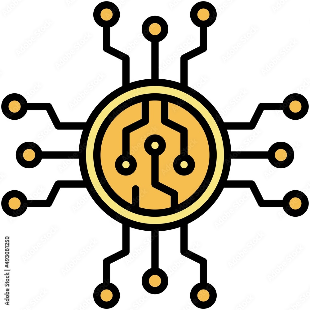 Blockchain Technology icon, Crypto related vector illustration Blockchain Technology icon, Crypto related vector illustration