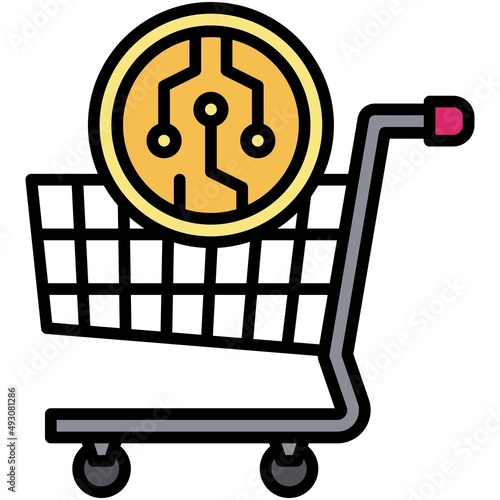 Pay off icon, Crypto related vector illustration