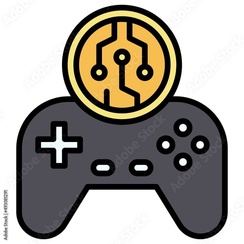 GameFi icon, Crypto related vector illustration