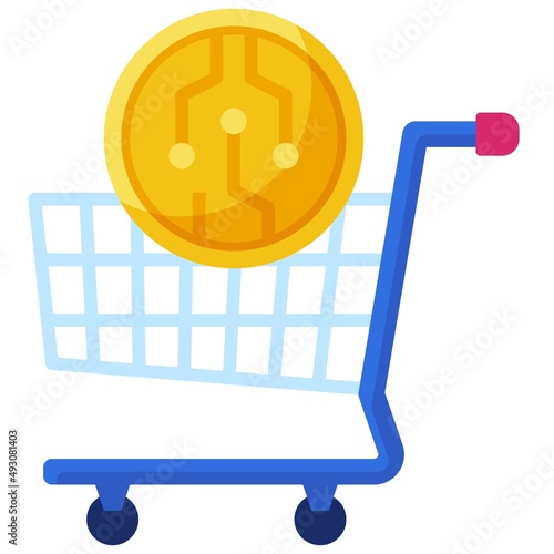 Pay off icon, Crypto related vector illustration