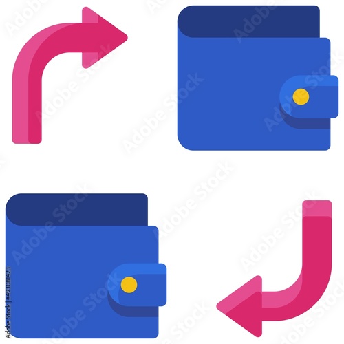 Transfer icon, Crypto related vector illustration