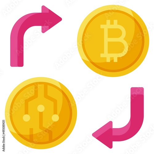 Swap icon, Crypto related vector illustration