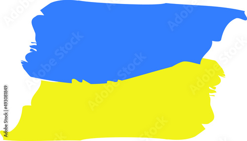 vector of ukrainian flag isolated on white
