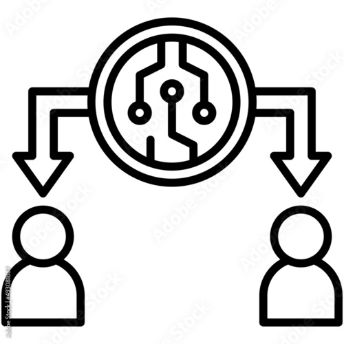 Double spending icon, Crypto related vector illustration