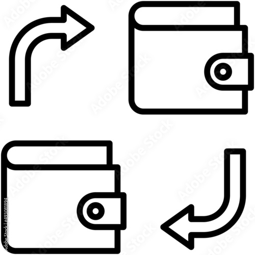 Transfer icon, Crypto related vector illustration