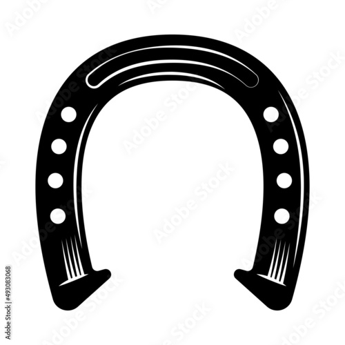 Horseshoe Cowboy Emblem Composition