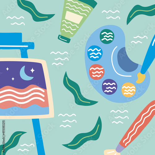 artistic school subject icons