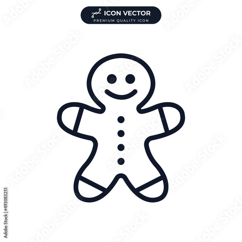 gingerbread icon symbol template for graphic and web design collection logo vector illustration