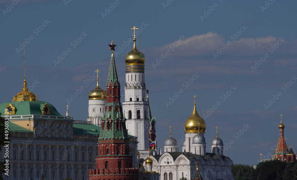 View of the Moscow Kremlin on a sunny summer day View of the Moscow Kremlin on a sunny summer day