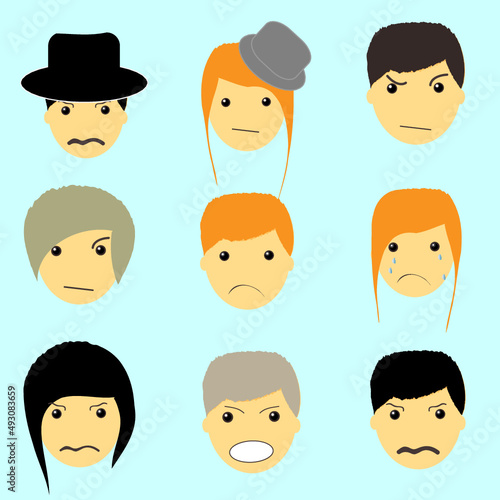 Negative emotions of people