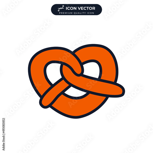 pretzel icon symbol template for graphic and web design collection logo vector illustration