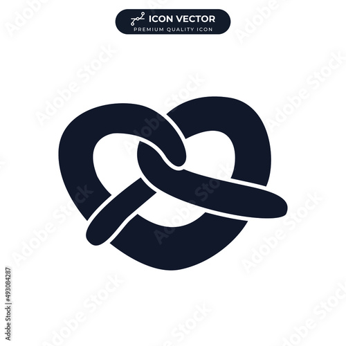 pretzel icon symbol template for graphic and web design collection logo vector illustration