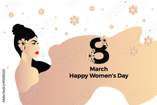 8 March, International Happy Women's Day template design, social medial design template for Women's Day