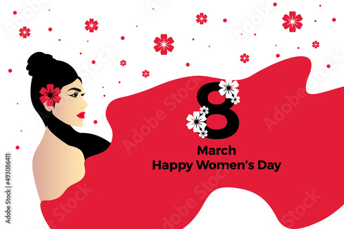 8 March, International Happy Women's Day template design, social medial design template for Women's Day