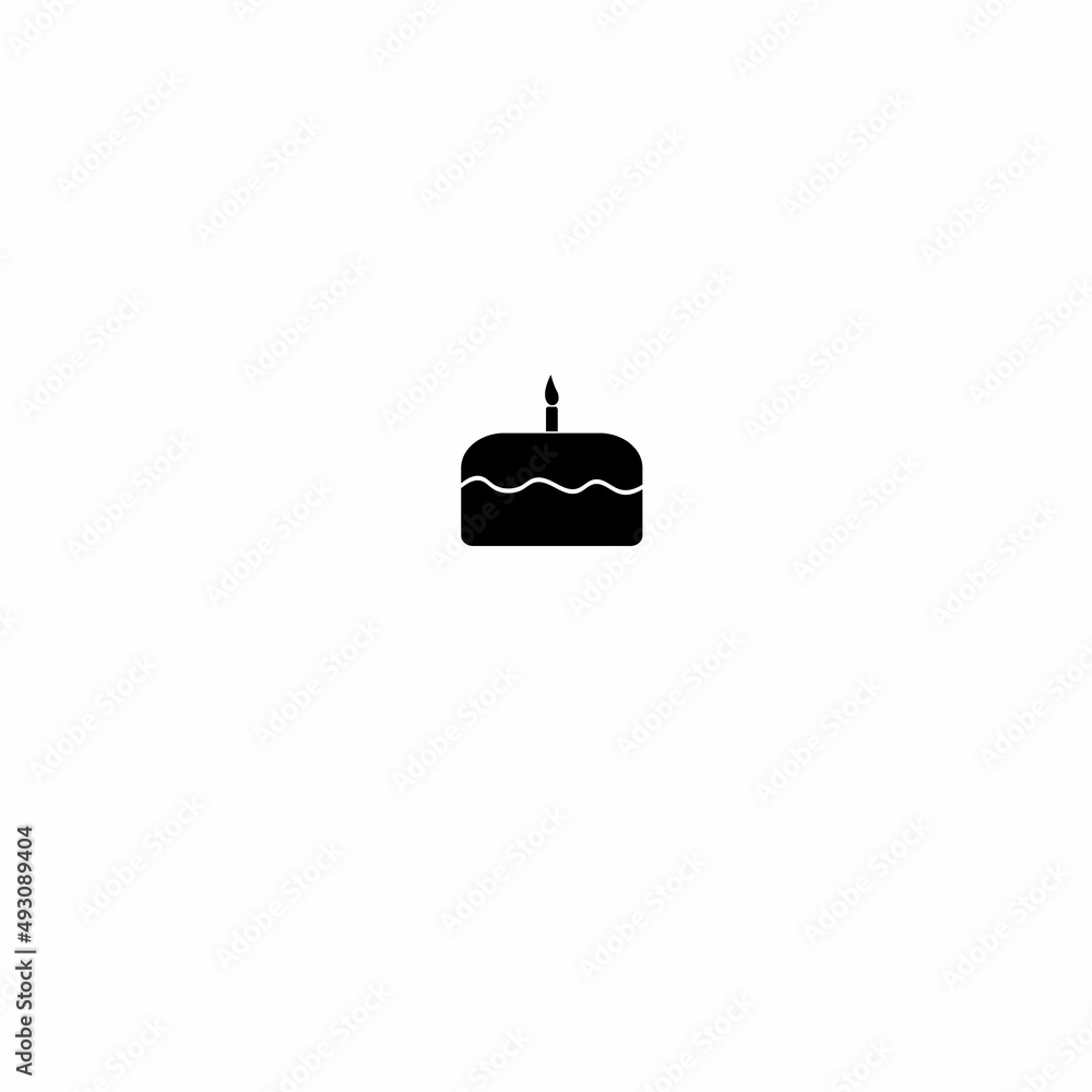 Naklejka premium Cake icon. Bakery icon. Simple, flat, black, glyph.