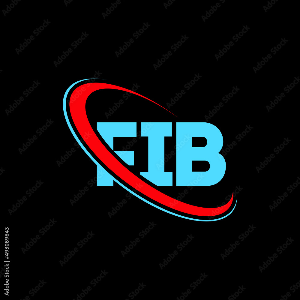 FIB logo. FIB letter. FIB letter logo design. Initials FIB logo linked